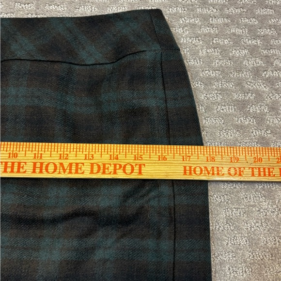 Vintage L.L. Bean Skirt Sz 4 Blue Green Plaid Wool Career Academia 90s Freeport - Picture 9 of 12